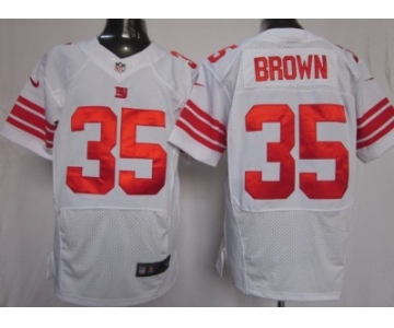 Nike New York Giants #35 Andre Brown White Elite Jersey