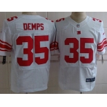 Nike New York Giants #35 Quintin Demps White Elite Jersey