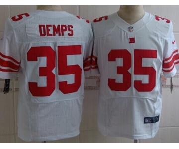 Nike New York Giants #35 Quintin Demps White Elite Jersey