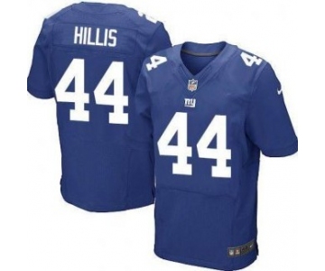 Nike New York Giants #44 Peyton Hillis Blue Elite Jersey