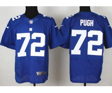 Nike New York Giants #72 Kendrick Adams Blue Elite Jersey