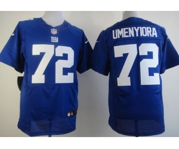 Nike New York Giants #72 Osi Umenyiora Blue Elite Jersey