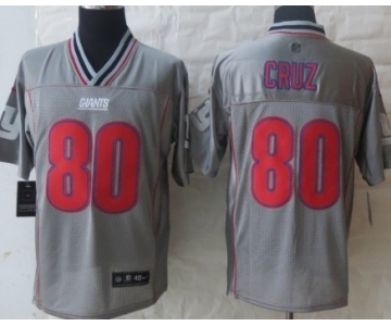 Nike New York Giants #80 Victor Cruz 2013 Gray Vapor Elite Jersey