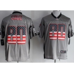 Nike New York Giants #80 Victor Cruz 2014 USA Flag Fashion Gray Elite Jersey