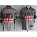 Nike New York Giants #80 Victor Cruz 2014 USA Flag Fashion Gray Elite Jersey