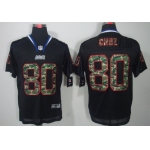 Nike New York Giants #80 Victor Cruz Black With Camo Elite Jersey