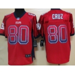 Nike New York Giants #80 Victor Cruz Drift Fashion Red Elite Jersey