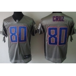 Nike New York Giants #80 Victor Cruz Gray Shadow Elite Jersey