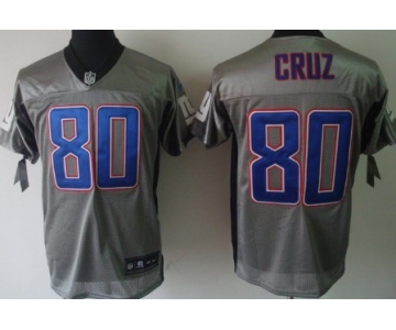 Nike New York Giants #80 Victor Cruz Gray Shadow Elite Jersey