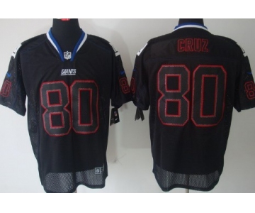 Nike New York Giants #80 Victor Cruz Lights Out Black Elite Jersey