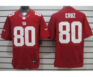 Nike New York Giants #80 Victor Cruz Red Elite Jersey