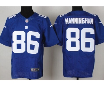 Nike New York Giants #86 Mario Manningham Blue Elite Jersey