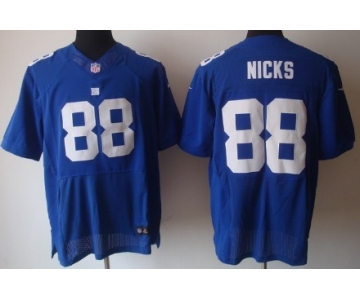 Nike New York Giants #88 Hakeem Nicks Blue Elite Jersey