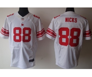 Nike New York Giants #88 Hakeem Nicks White Elite Jersey