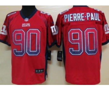 Nike New York Giants #90 Jason Pierre-Paul Drift Fashion Red Elite Jersey