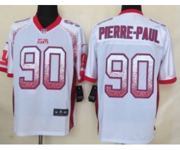 Nike New York Giants #90 Jason Pierre-Paul Drift Fashion White Elite Jersey