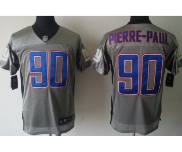 Nike New York Giants #90 Jason Pierre-Paul Gray Shadow Elite Jersey