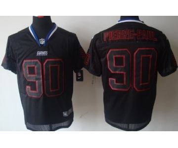 Nike New York Giants #90 Jason Pierre-Paul Lights Out Black Elite Jersey