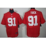 Nike New York Giants #91 Justin Tuck Red Elite Jersey