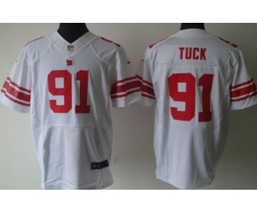 Nike New York Giants #91 Justin Tuck White Elite Jersey