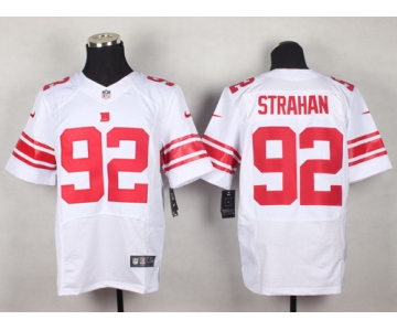 Nike New York Giants #92 Michael Strahan White Elite Jersey