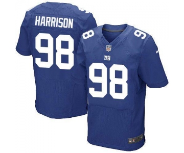 Nike New York Giants #98 Damon Harrison Royal Blue Team Color Men's Stitched NFL Elite Jersey