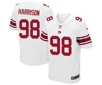 Nike New York Giants #98 Damon Harrison White Men's Stitched NFL Elite Jersey