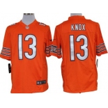 Nike Chicago Bears #13 Johnny Knox Orange Game Jersey