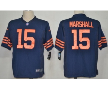 Nike Chicago Bears #15 Brandon Marshall Blue With Orange Game Jersey