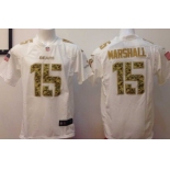 Nike Chicago Bears #15 Brandon Marshall Salute to Service White Game Jersey