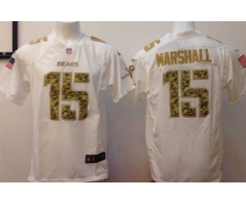 Nike Chicago Bears #15 Brandon Marshall Salute to Service White Game Jersey