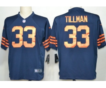 Nike Chicago Bears #33 Charles Tillman Blue With Orange Game Jersey