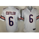 Nike Chicago Bears #6 Jay Cutler White Game Jersey