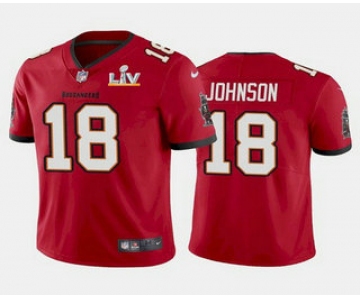 Men's Tampa Bay Buccaneers #18 Tyler Johnson Red 2021 Super Bowl LV Limited Stitched NFL Jersey