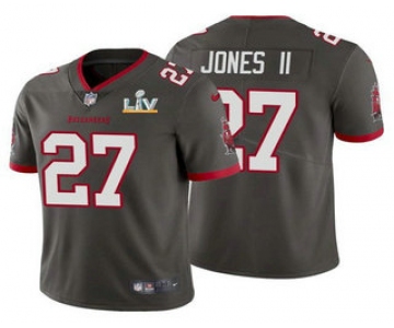 Men's Tampa Bay Buccaneers #27 Ronald Jones II Grey 2021 Super Bowl LV Limited Stitched NFL Jersey