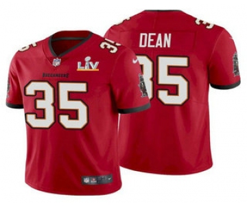 Men's Tampa Bay Buccaneers #35 Jamel Dean Red 2021 Super Bowl LV Limited Stitched NFL Jersey