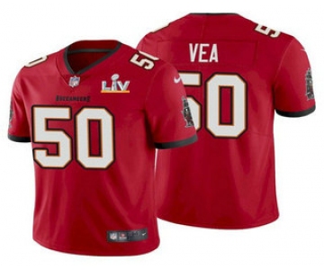 Men's Tampa Bay Buccaneers #50 Vita Vea Red 2021 Super Bowl LV Limited Stitched NFL Jersey