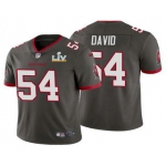 Men's Tampa Bay Buccaneers #54 Lavonte David Grey 2021 Super Bowl LV Limited Stitched NFL Jersey