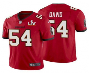 Men's Tampa Bay Buccaneers #54 Lavonte David Red 2021 Super Bowl LV Limited Stitched NFL Jersey