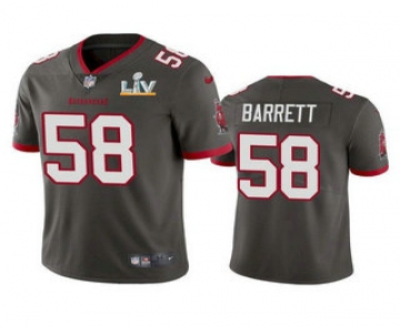 Men's Tampa Bay Buccaneers #58 Shaquil Barrett Grey 2021 Super Bowl LV Limited Stitched NFL Jersey