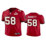 Men's Tampa Bay Buccaneers #58 Shaquil Barrett Red 2021 Super Bowl LV Limited Stitched NFL Jersey