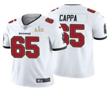 Men's Tampa Bay Buccaneers #65 Alex Cappa White 2021 Super Bowl LV Limited Stitched NFL Jersey