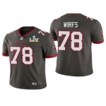 Men's Tampa Bay Buccaneers #78 Tristan Wirfs Grey 2021 Super Bowl LV Limited Stitched NFL Jersey