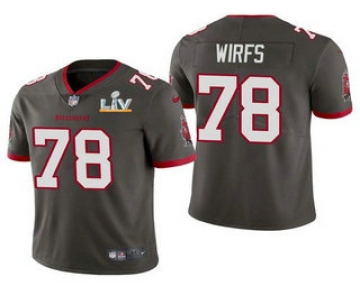 Men's Tampa Bay Buccaneers #78 Tristan Wirfs Grey 2021 Super Bowl LV Limited Stitched NFL Jersey