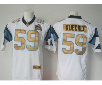 Men's Carolina Panthers #59 Luke Kuechly White Super Bowl 50th Anniversary 2016 NFL Nike Game Jersey