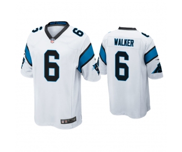 Men's Carolina Panthers #6 P.J. Walker White Game Nike Jersey