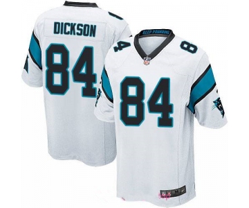 Men's Carolina Panthers #84 Ed Dickson White Road Stitched NFL Nike Game Jersey