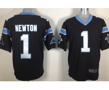 Nike Carolina Panthers #1 Cam Newton Black Game Jersey