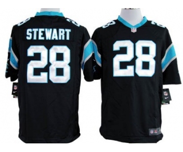 Nike Carolina Panthers #28 Jonathan Stewart Black Game Jersey