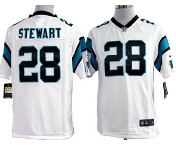 Nike Carolina Panthers #28 Jonathan Stewart White Game Jersey